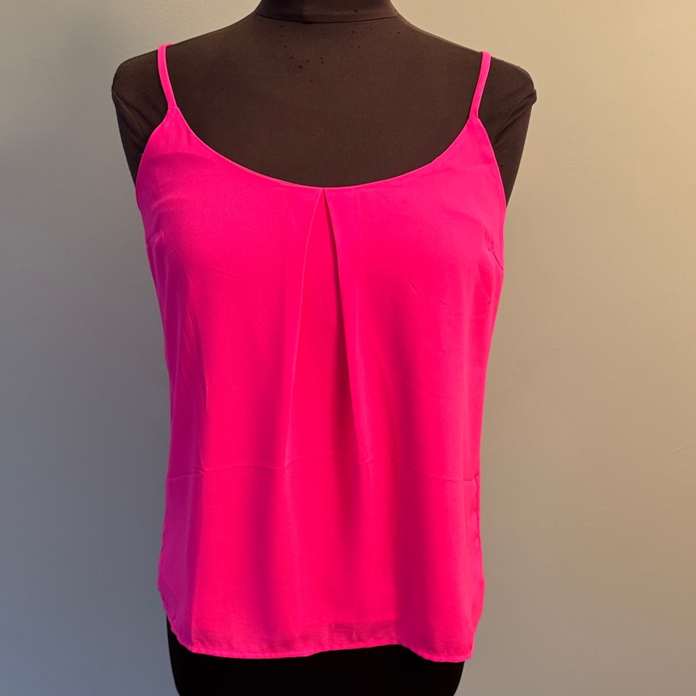 Tinley Road Hot Pink Lined Chiffon Tank Top